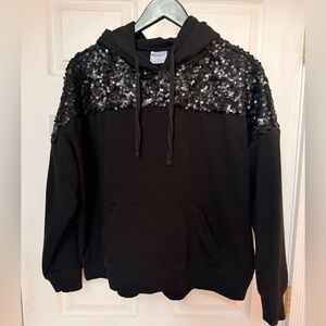 Torrid Super Soft pullover, sequin across the shoulders